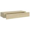 Wall-Mounted Drawer Shelves - 2 pcs Oak | HipoMarket UK