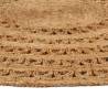 Hand-Braided Jute Area Rug 120 cm Round | Natural Home Decor