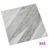 Self-Adhesive Flooring Planks | 55pcs PVC Grey Striped