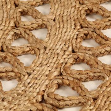 Hand-Braided Jute Area Rug 120 cm Round | Natural Home Decor