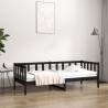 Day Bed Black 90x190 cm Solid Wood Pine Colour black Size 90 x 190 cm 