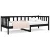 Day Bed Black 90x190 cm - Solid Wood Pine | Hipomarket