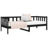 Day Bed Black 90x190 cm - Solid Wood Pine | Hipomarket