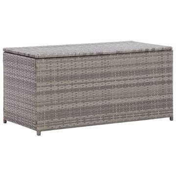 Garden Storage Box Poly Rattan 100x50x50 cm Grey | Hipomarket