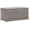 Garden Storage Box Poly Rattan 100x50x50 cm Grey Colour grey Size 100 x 50 x 50 cm 