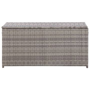 Garden Storage Box Poly Rattan 100x50x50 cm Grey | Hipomarket