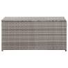 Garden Storage Box Poly Rattan 100x50x50 cm Grey | Hipomarket