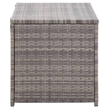 Garden Storage Box Poly Rattan 100x50x50 cm Grey | Hipomarket