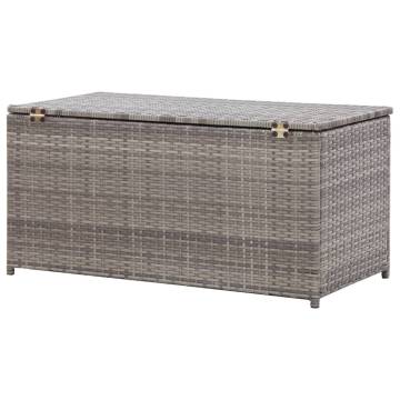 Garden Storage Box Poly Rattan 100x50x50 cm Grey | Hipomarket