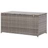 Garden Storage Box Poly Rattan 100x50x50 cm Grey | Hipomarket