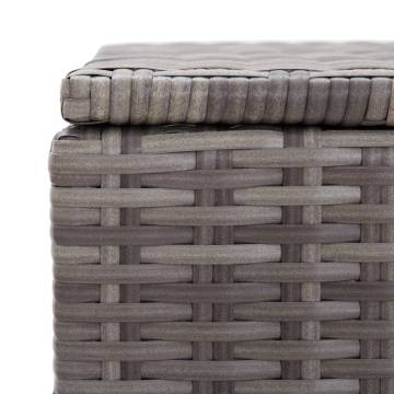 Garden Storage Box Poly Rattan 100x50x50 cm Grey | Hipomarket