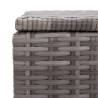 Garden Storage Box Poly Rattan 100x50x50 cm Grey | Hipomarket