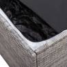 Garden Storage Box Poly Rattan 100x50x50 cm Grey | Hipomarket