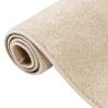 Elegant Beige Short Pile Rug 120x170 cm - Hipomarket UK