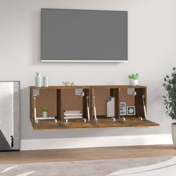 Wall Cabinets 2 pcs Smoked Oak - Stylish Storage Solutions