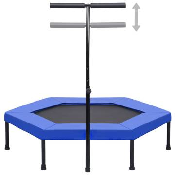 Fitness Trampoline with Handle & Safety Pad - 122 cm Hexagon