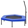 Fitness Trampoline with Handle & Safety Pad - 122 cm Hexagon