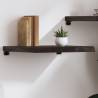 Dark Brown Oak Wall Shelf - Handmade Solid Wood 60x50 cm