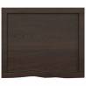 Dark Brown Oak Wall Shelf - Handmade Solid Wood 60x50 cm