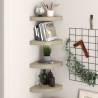 Floating Corner Shelves 4 pcs Oak 25x25x3.8 cm MDF Colour oak Size 25 x 25 x 3.8 cm Quantity in Package 4 Number of Pieces 1 