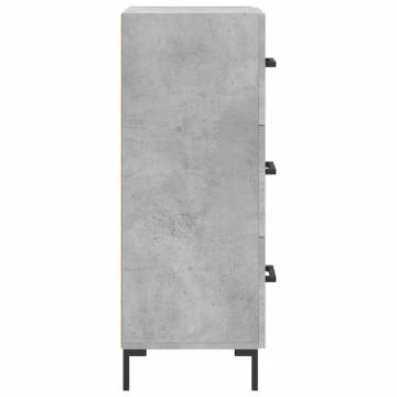 Modern Concrete Grey Sideboard 34.5x34x90 cm - HipoMarket