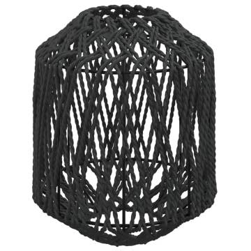 Lamp Shade Black Ø23x28 cm - Stylish Iron & Paper Design