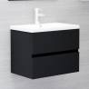 Sink Cabinet Black 60x38.5x45 cm Engineered Wood Colour black Size 60 x 38.5 x 45 cm Number of 1 Number of Pieces 