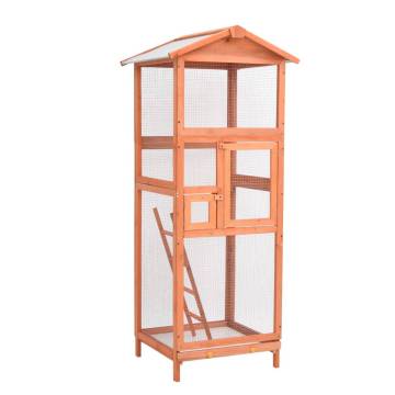 Spacious Bird Cage in Solid Firwood - 68x62x166 cm