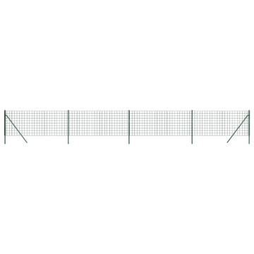 Wire Mesh Fence Green 0.8x10m Galvanised Steel - Durable & Versatile