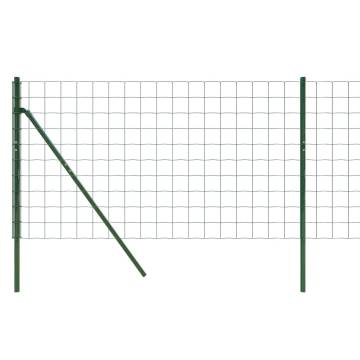 Wire Mesh Fence Green 0.8x10m Galvanised Steel - Durable & Versatile