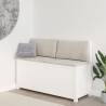 Bench White 110x41x76.5 cm Solid Wood Pine Colour white Size 110 x 41 x 76.5 cm 