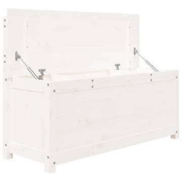 Elegant White Solid Wood Pine Bench - 110x41x76.5 cm