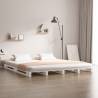 Pallet Bed White 150x200 cm King Size Solid Wood Colour white Size 150 x 200 cm 