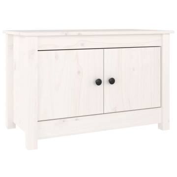 White Shoe Cabinet 70x38 cm | Solid Pine Wood Storage