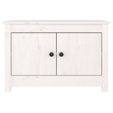 White Shoe Cabinet 70x38 cm | Solid Pine Wood Storage