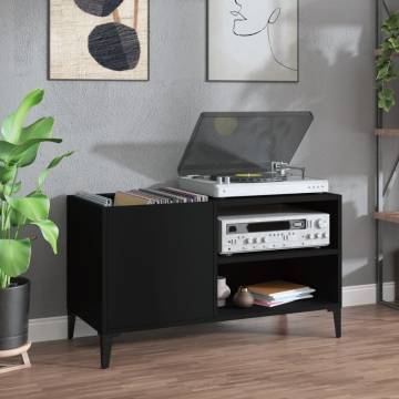 Stylish Black Record Cabinet - 84.5x38x48 cm - HipoMarket