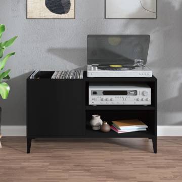 Stylish Black Record Cabinet - 84.5x38x48 cm - HipoMarket