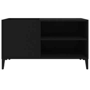 Stylish Black Record Cabinet - 84.5x38x48 cm - HipoMarket