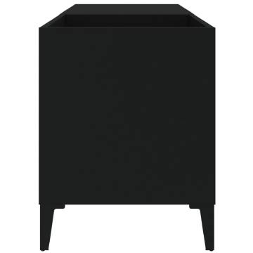 Stylish Black Record Cabinet - 84.5x38x48 cm - HipoMarket