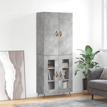 Highboard Concrete Grey - Stylish Storage Solution | Hipo Market