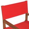 Director's Chair Solid Teak Wood Red - Durable & Stylish