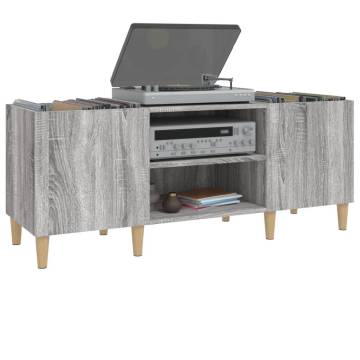 Record Cabinet Grey Sonoma - 121x38x48 cm Engineered Wood