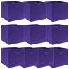 Storage Boxes 10 pcs Purple 32x32x32 cm Fabric Colour purple without lids Quantity in Package 10 Number of 1 