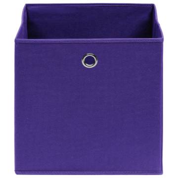 10 Purple Fabric Storage Boxes - Durable & Foldable | Hipomarket