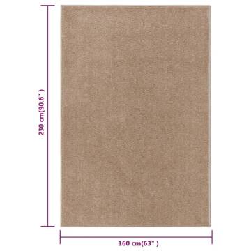 Rug Short Pile 160x230 cm Brown | Hipomarket