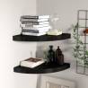 Floating Corner Shelves 2 pcs Black 35x35x3.8 cm MDF Colour black Size 35 x 35 x 3.8 cm Quantity in Package 2 Number of Pieces 1 