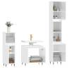 3 Piece High Gloss White Bathroom Furniture Set | HipoMarket