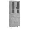 Highboard Concrete Grey 69.5x34x180 cm - Stylish Storage Solution