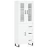 High Gloss White Highboard - Stylish Storage Solution | Hipomarket