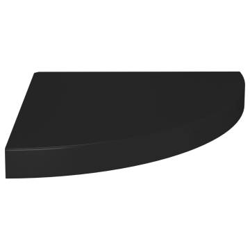 Stylish Floating Corner Shelves - Black MDF | Hipo Market